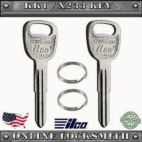 2 New Keys For Kia Sephia 1994-1997 Replacement Uncut Blade- X233 / KK1