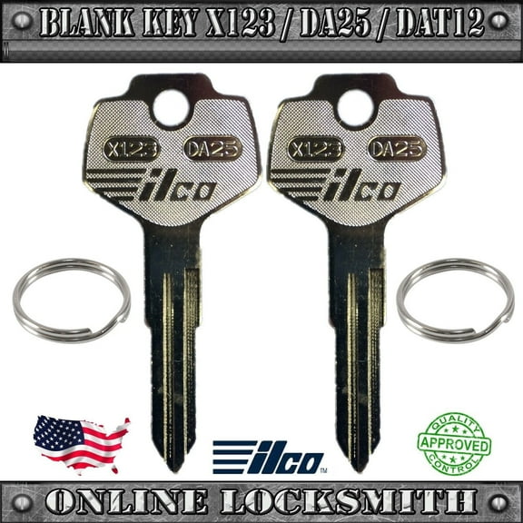 2 New Keys For Subaru & Nissan Vehicles Replacement Uncut Key Blade- X123 / DA25