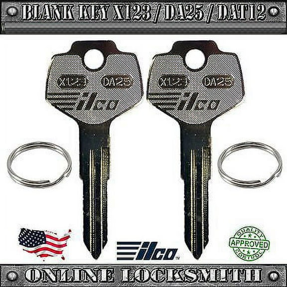 2 New Keys For Subaru & Nissan Vehicles Replacement Uncut Key Blade- X123 / DA25