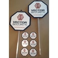 thumbnail image 1 of 2 New REFLECTIVE VECTOR Security Yard Signs on 30" Stakes + 6 Door/Window Decals, 1 of 5