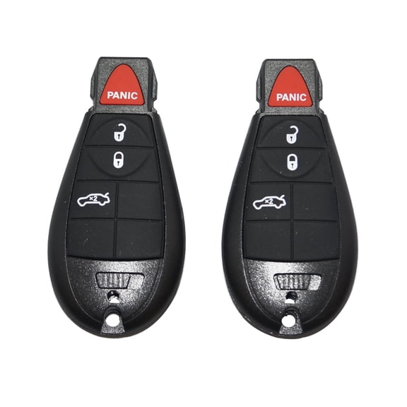 2 New Replacement Uncut Key Fob Keyless Entry Remote Transmitter for Fobik Trunk Dodge Charger 4 BUTTON IYZ-C01C or M3N5WY783X