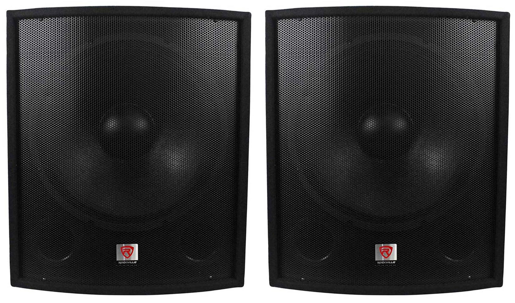 Rockville SBG1188 18" 2000W Passive Pro DJ Subwoofers, MDF Cabinet, Pole Mount, 2 Pack, Black