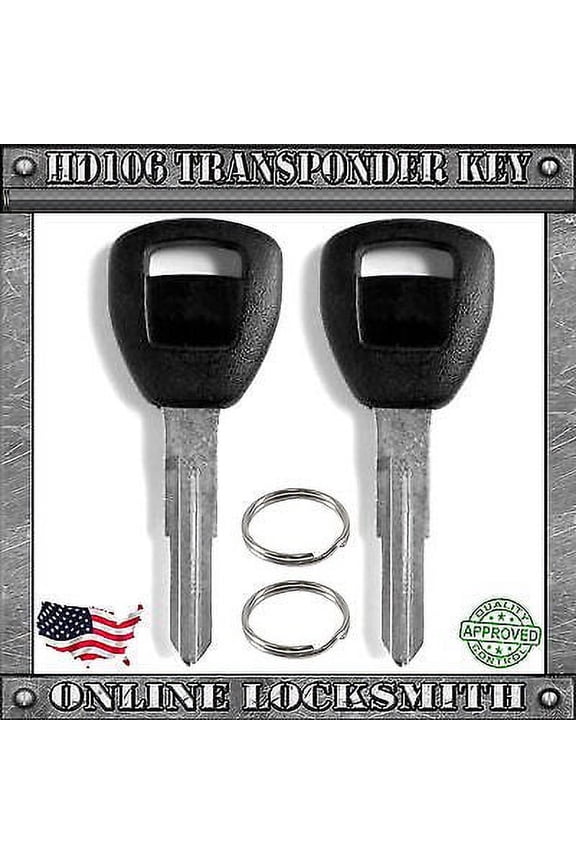 2 New Transponder Keys for Honda & Acura Vehicles HD106 Uncut Blade