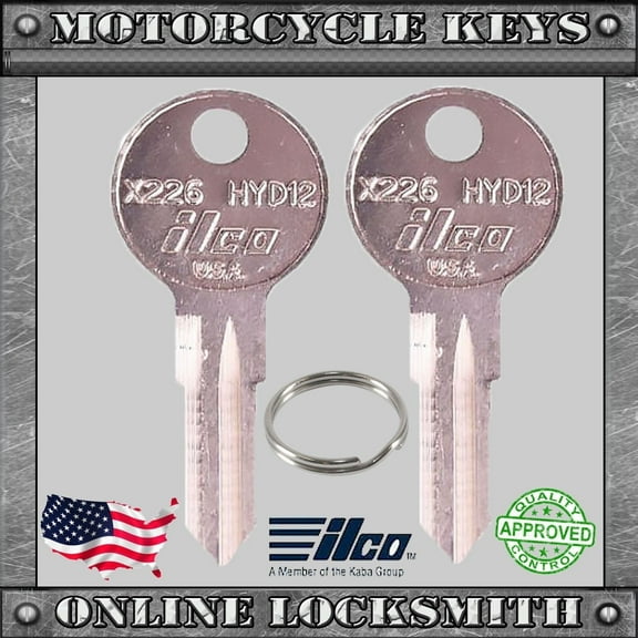 2 New Uncut Key For Harley-Davidson Various Models 1986-1995 X226 / HYD12