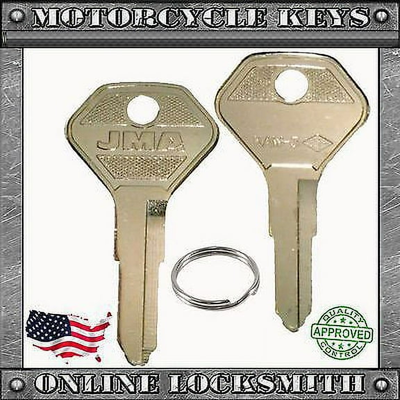 2 New Uncut Keys For Kawasaki Motorcycles 1979+ Keyway Ka14