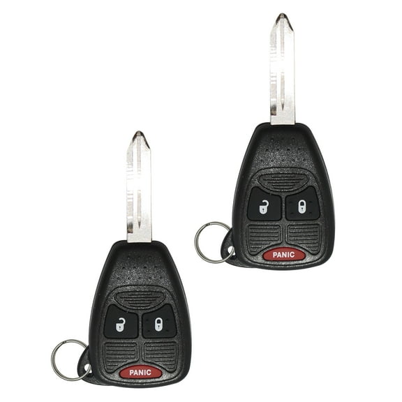 2 New Uncut Replacement Keyless Remote Key Fob Transmitter 3 Button for Chrysler Dodge Jeep REMOTE 3 BUTTON OHT692427AA