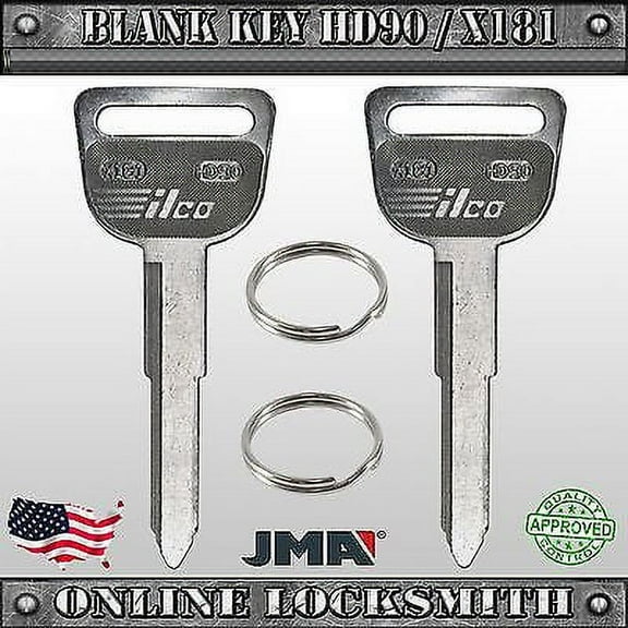 2 New Uncut Replacement Keys For Honda & Acura Vehicles - HD90 / X181 / HD92