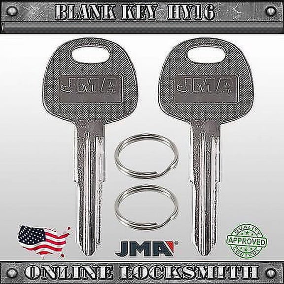 2 New Uncut Replacement Keys For Hyundai Accent 06-11 & Kia Rio 06-09 - HY16