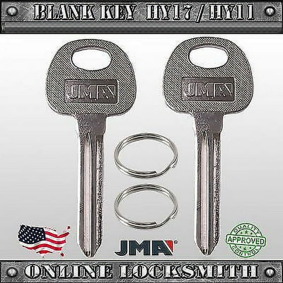 2 New Uncut Replacement Keys For Hyundai Elantra 06-10 & Kia Rondo 07-10 - HY17