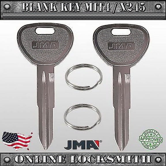 2 New Uncut Replacement Keys For Mitsubishi Vehicles - MIT4 / MIT-7 / X245
