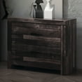 thumbnail image 1 of 2 Nightstand In Dark Oak, Modern Sled Base For Bedroom With Spacious Rectangular Fuzzy Area Hexagon, 1 of 3