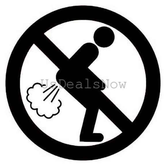 (2) No Farting Allowed Funny Vinyl Decal Car Window Stickers BLACK