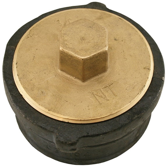 2" No Hub Cleanout With 1-1/2" Raised Head Heavy Plug - 2-1/8" Height,PartNo C38