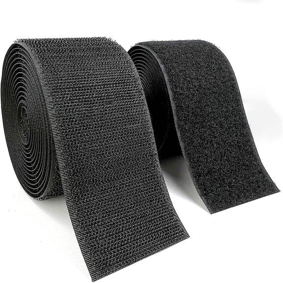2'' Non-Adhesive Interlocking Nylon Fabric Fastener Strips - Hook & Loop Sewing Tape for DIY Crafts, 6.5 Feet