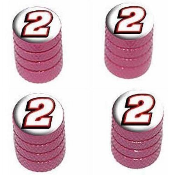 2 Number two Tire Rim Wheel Aluminum Valve Stem Caps, Multiple Colors