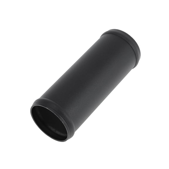 2" OD Straight 6064 Aluminum Alloy Tube Intercooler Pipe Surface Blasting Air Intake Connection Hose W/ Double Bead Roll 5.9" Length Black