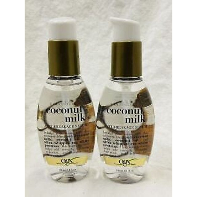 2 OGX COCONUT MILK ANTI BREAKAGE SERUM 4OZ