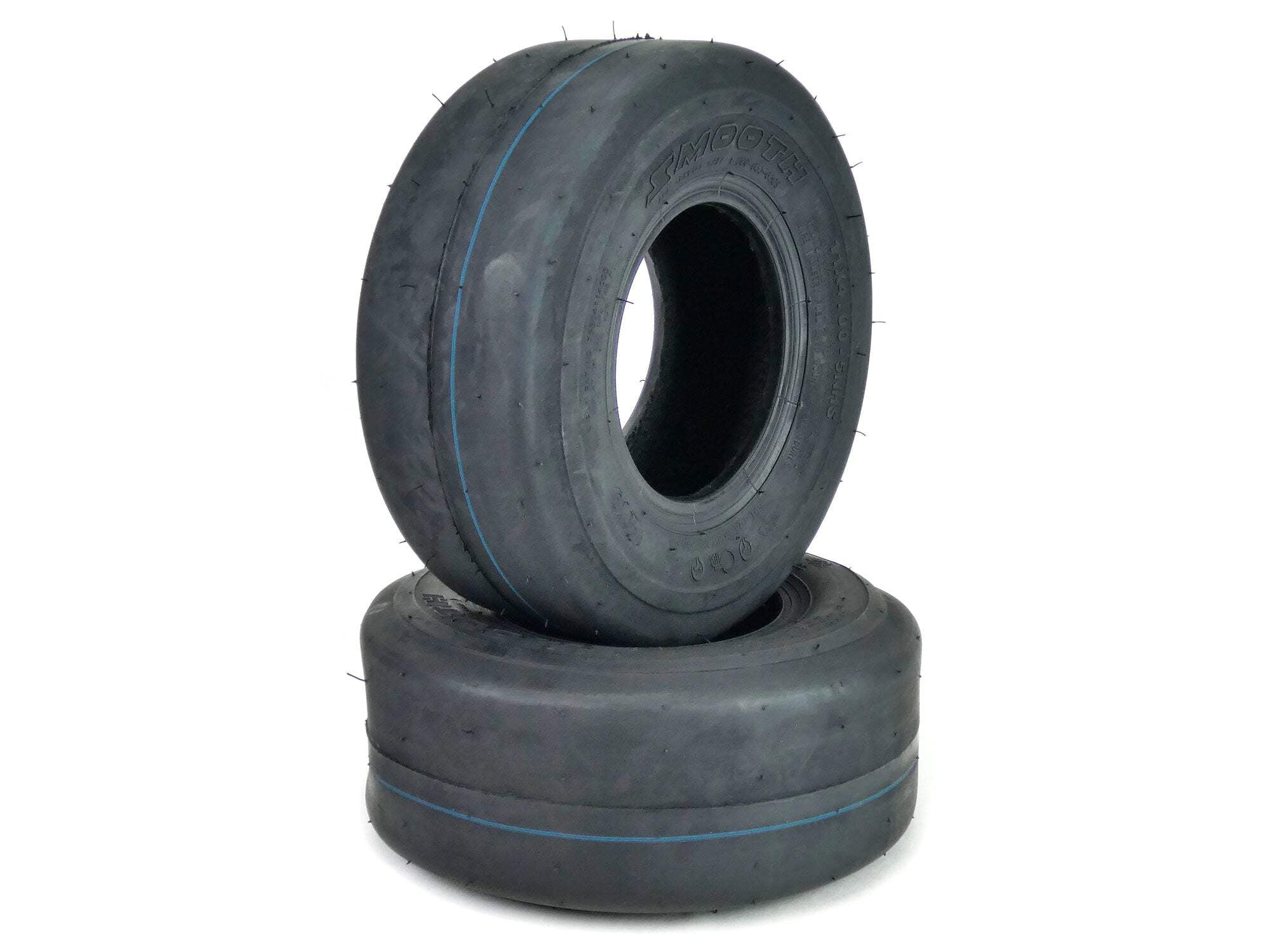 (2) OTR Smooth 11x4.00-5 Tires 4 Ply Lawn Mower Garden Tractor 11x4x5