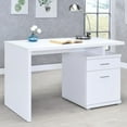 thumbnail image 1 of 2 Office Desk, White - Modern And Spacious Work Surface With Drawer Storage Design For Productive Solutions, 1 of 6