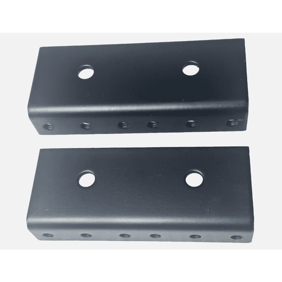 2 (One Pair) 2U / 2 SPACE Rack Rails 3.5" Lg Tapped 10/32" for Amplifier Rack