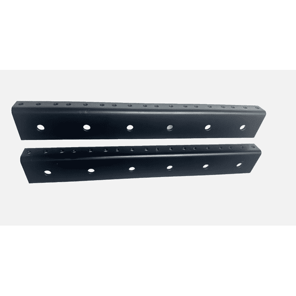 2 (One Pair) 6U / 6 SPACE Rack Rails 10 1/2" Lg Tapped 10/32" for Amplifier Rack