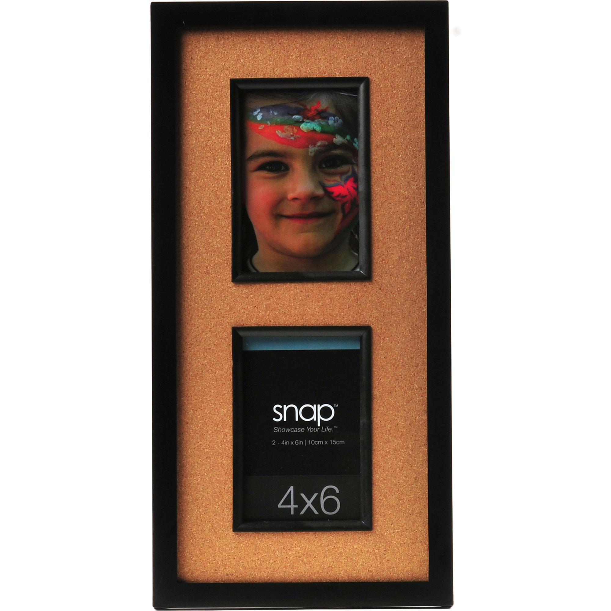 2Opening Collage Frame With Cork Inset, Black