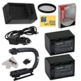 thumbnail image 1 of 2 Opteka NP-FV70 2500mAh Ultra High Capacity Li-ion Battery Packs, Charger for Sony FDR-AX100 Camcorder Includes Opteka X-GRIP Action Stabilizing Handle,   Cleaning Cloth, 1 of 6