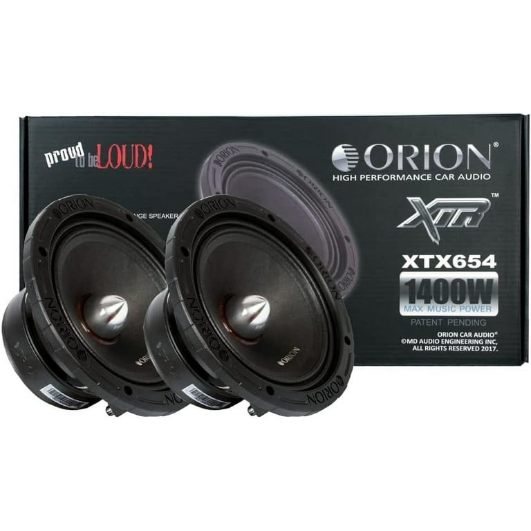 ORION Mid Range Bass Loud Speakers Pair, 700W Nominal, Ohm