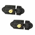 thumbnail image 1 of 2 Ornate Cast Iron Slide Kitchen Cabinet Latch Brass Knob | Renovators Supply, 1 of 2