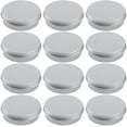 thumbnail image 1 of 2 Ounce Aluminum Tin Jar Refillable Containers 60 ml Screw Lid Round Container Bottle for Cosmetic,Lip Balm, Cream, 12 Pack., 1 of 2