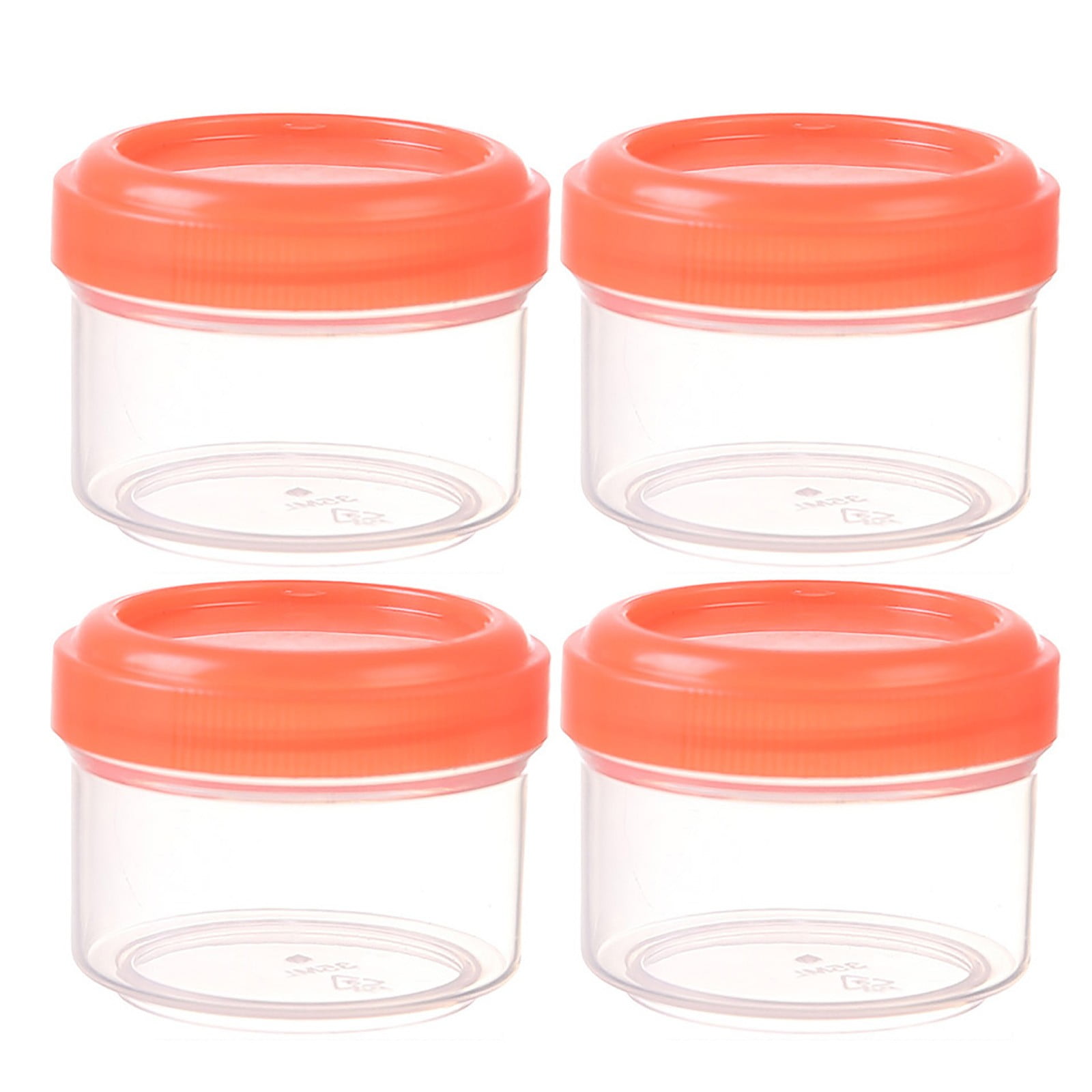 2 Ounce reuseable small plastic freezer storage container jars with ...