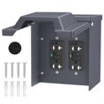 2 Outdoor Power Outlet Box with Waterproof Cover Dual 20 Amp WRTR GFCI
