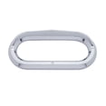 thumbnail image 1 of (2) Oval Chrome Visor Bezels / Covers 6" Grommet Mounted LED Stop Tail Lights, 1 of 1