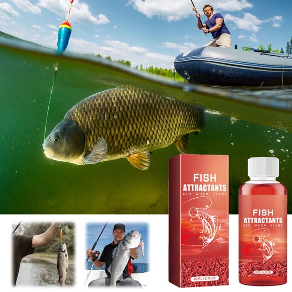 2 Oz Concentrated Liquid Fish Attractant- Fast Acting Fish Feeding Aggregator - Fishing Baits Fishing Accessories for Freshwater Fishing Ice Fishing Bass Fishing Catfishing