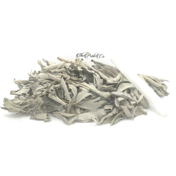 4 Oz White Loose Sage Smudge Leaves & Cluster with Bead Bracelet And Quote