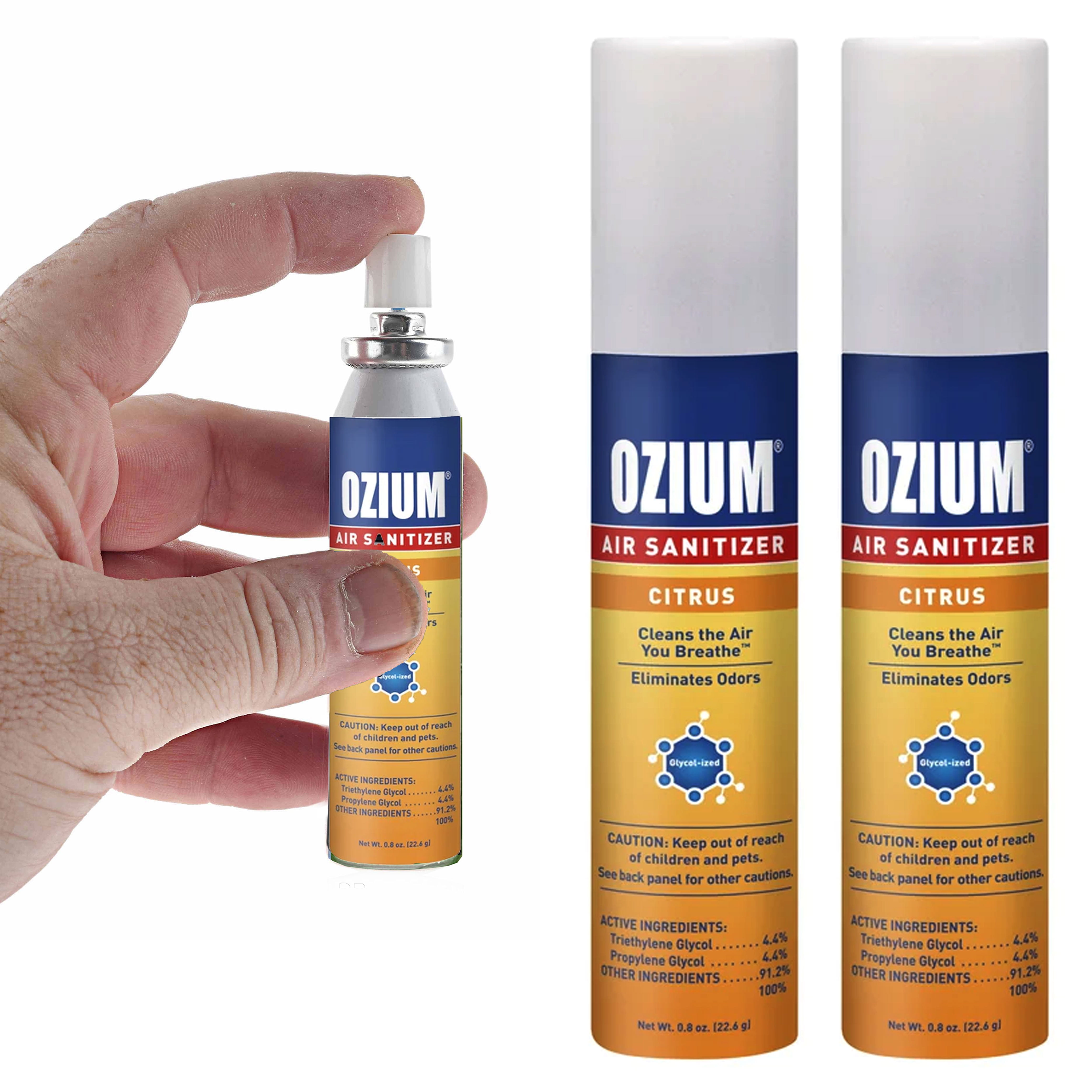 2 Ozium Air Sanitizer Freshener Long Lasting Citrus Scent Odor