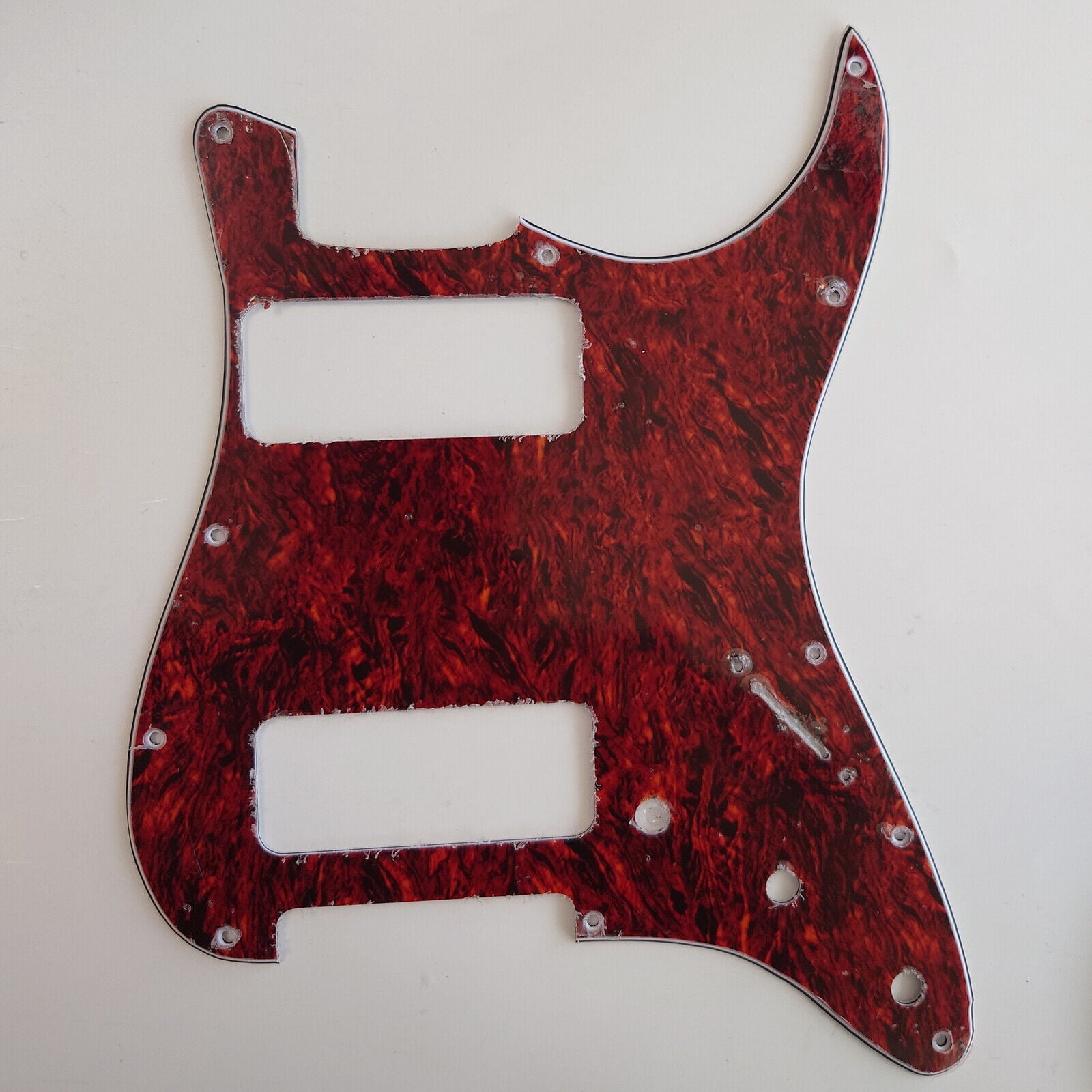 2 P90 Pickup Guitar Pickguard for Fit Fender Stratocaster P90 2 Pickup Strat Guitar Pickguard Replacement Parts with Mounting Screws