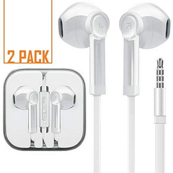 2-PACK 2.4Amp Dual 2-Port USB Wall Charging Travel Power Adapter Compatible for iPhone X 8/7/6 Plus SE/5S/4S, iPad, iPod, Samsung, Android Phone - White