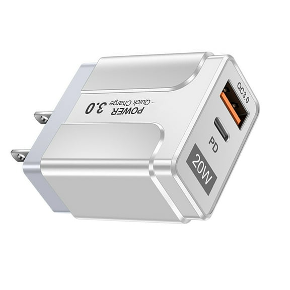 2 PACK 20W USB C Charger Compatible With iPhone 15/15 Plus/15 Pro Max, Type-C Wall Charger Block, Dual Port Fast Charging Plug Compatible With iPhone 15 14 13 12 11 X XR 8, Galaxy S23 S22, White