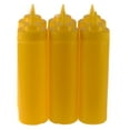 thumbnail image 1 of [2 PACK] 24 Oz Yellow Plastic Condiment Squeeze Bottles Squirt Bottle for Sauces, Dressing, Arts and Crafts, Ketchup, Mustard, Oil, BBQ - Clear Reusable Plastic Containers, BPA Free, Dishwasher Safe, 1 of 3