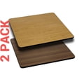 thumbnail image 1 of 2 PACK 24'' Square Restaurant Table Top with Natural or Walnut Reversible Laminate Top, 1 of 3