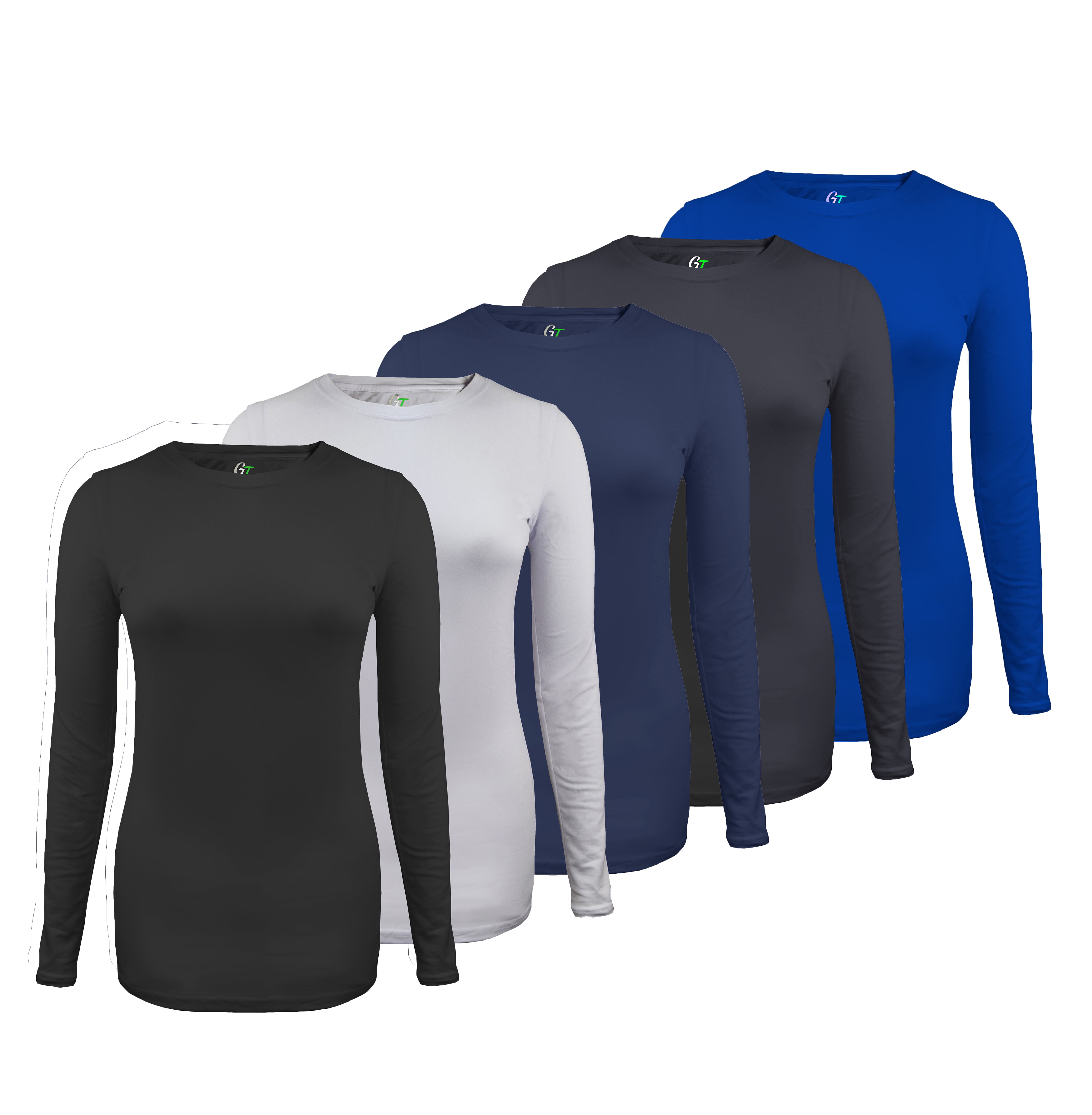 2-PACK 3-PACK 4-PACK 5-PACK Womens Comfort Long Sleeve T-Shirt