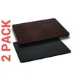 thumbnail image 1 of 2 PACK 30'' x 60" Rectangular Restaurant Table Top with Black or Mahogany Reversible Laminate Top, 1 of 3