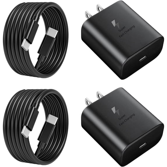 2 PACK 45W Super Fast Charger USB-C 6FT Cable PD PPS Wall Charging Block for Samsung Galaxy S23 Ultra/S23+/S22 Ultra/S22+/S21 Ultra/S21+/S20 Ultra/S20 FE/S10+, Note 20/10+/9/8/FE, Galaxy Tab S7/S8