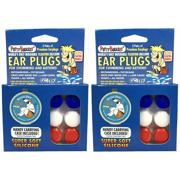 2 PACK!!! 6 Pair Putty Buddies WaterBlock Swimming Ear Plugs - Qty.2 3packs I...