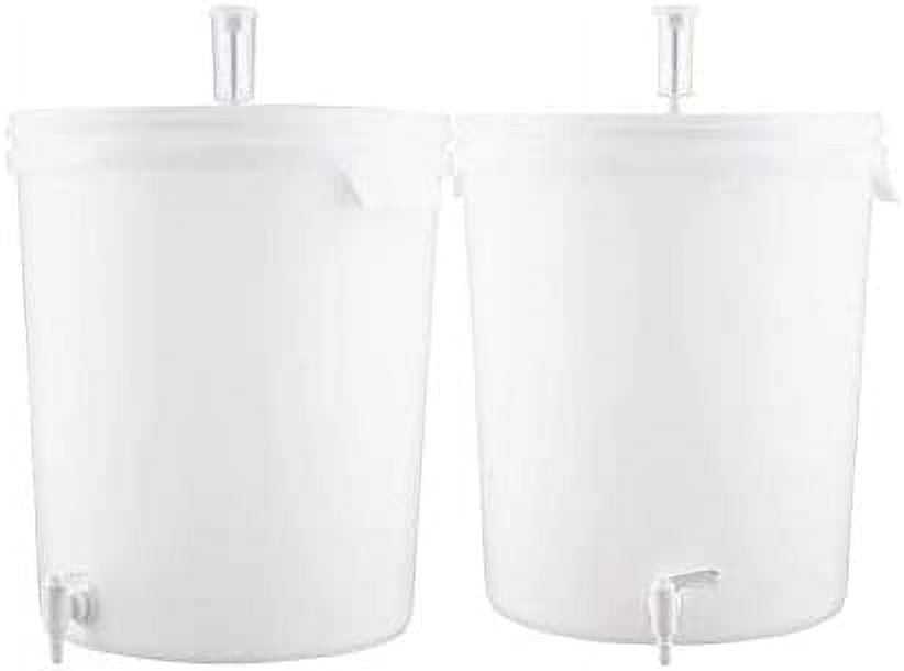 2 PACK 7.9 Gallons (30 L) Plastic Bucket Fermenter with Spigot