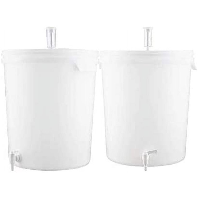 2 PACK 7.9 Gallons (30 L) Plastic Bucket Fermenter with Spigot
