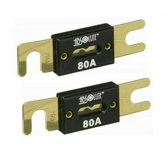 Absolute ANL-80 2 Pack ANL Fuses 80 Amp Gold Plated
