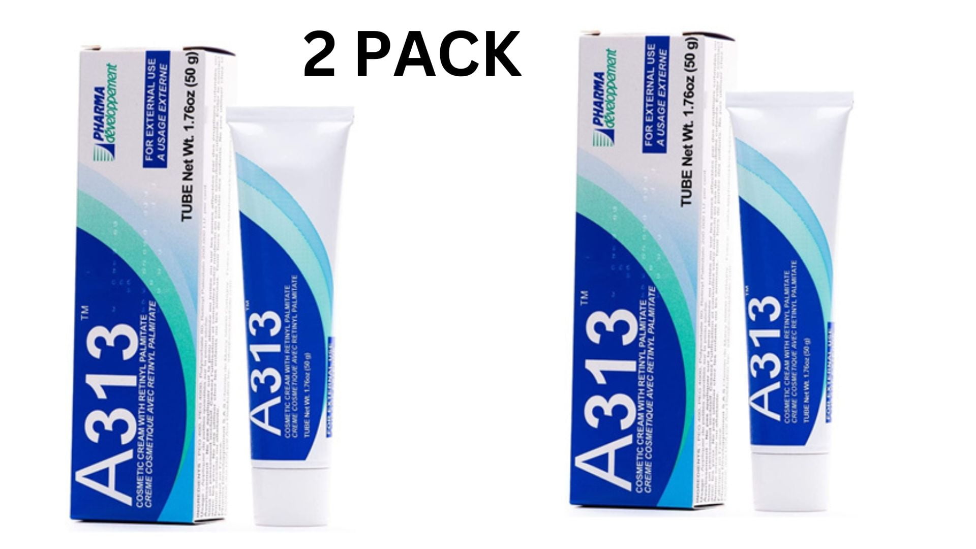 2 Pack A313 Cream Pure Vitamin A Concentrate Retinol Cream - 50G Tube -  Walmart.Com