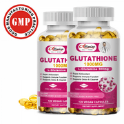 (2 PACK) Alliwise High Strength Liposomal Glutathione Capsules -1000mg Active Reduced Form Glutathione -Antioxidant, Detox & Cleanse, Immune Health Support -240 Capsules